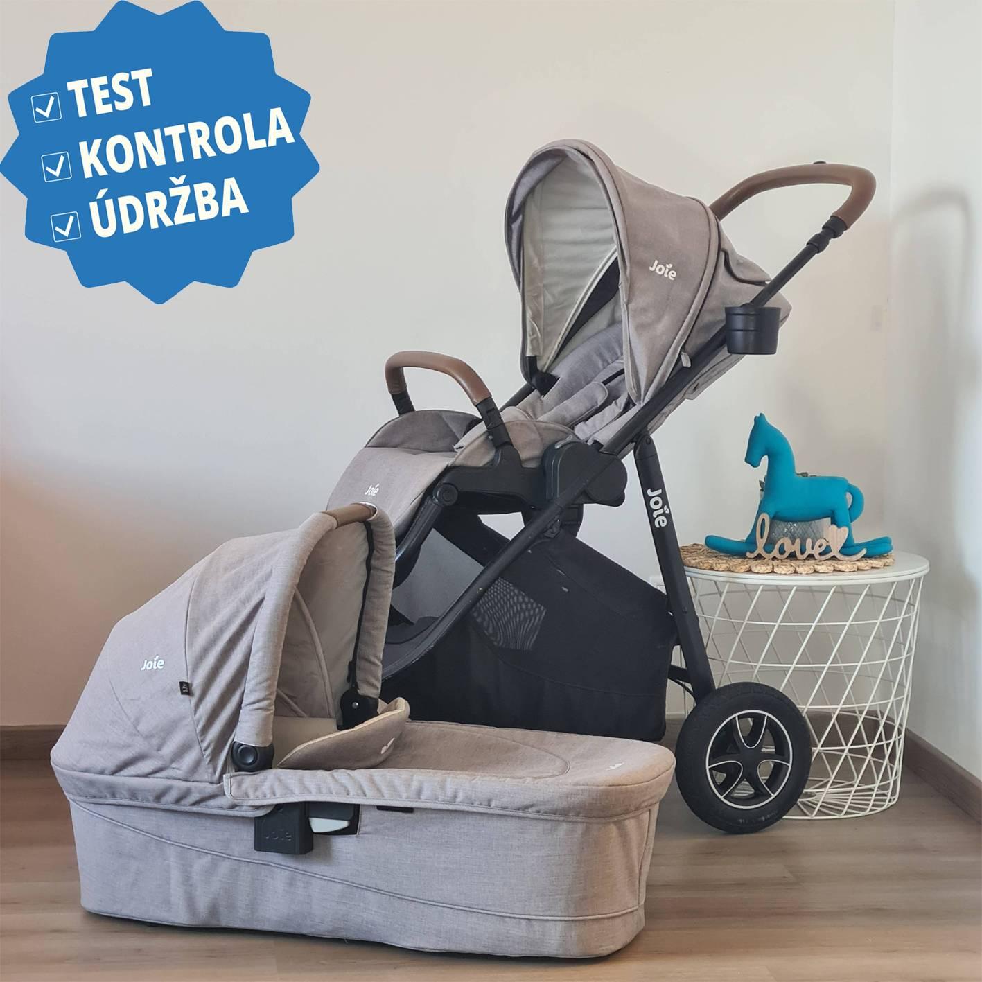 Joie Versatrax Grey Flannel s príslušenstvom (2-kombi) - preverený kočík + darček batoh