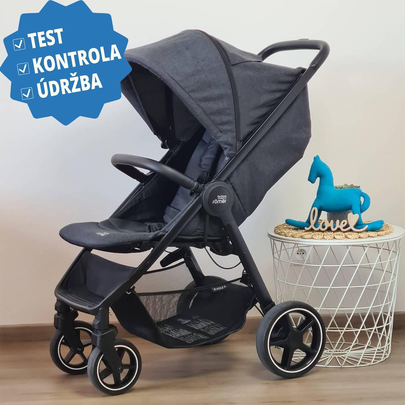 Britax B-Agile R Black Shadow s príslušenstvom - preverený kočík + darček batoh