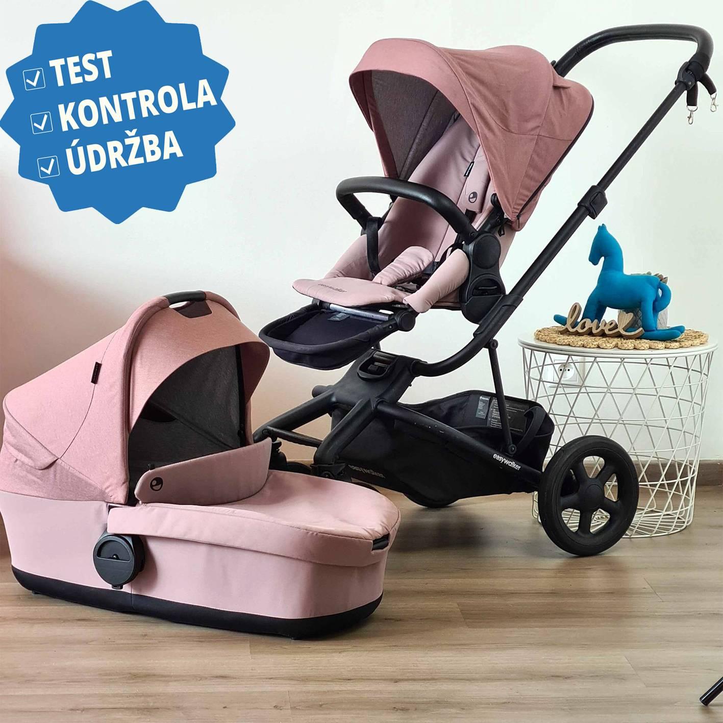 Easywalker Harvey2 Desert Pink s príslušenstvom - preverený kočík + darček batoh