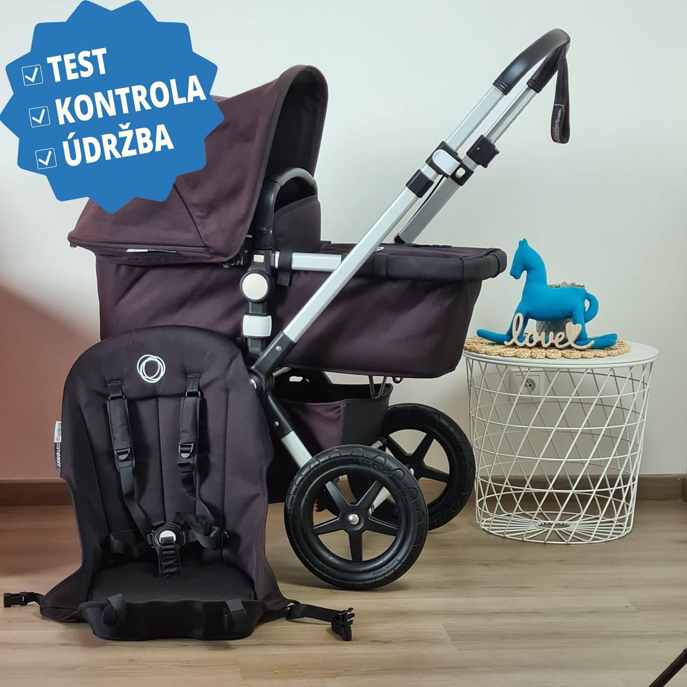 Bugaboo Cameleon 3 Black - preverený kočík + darček batoh