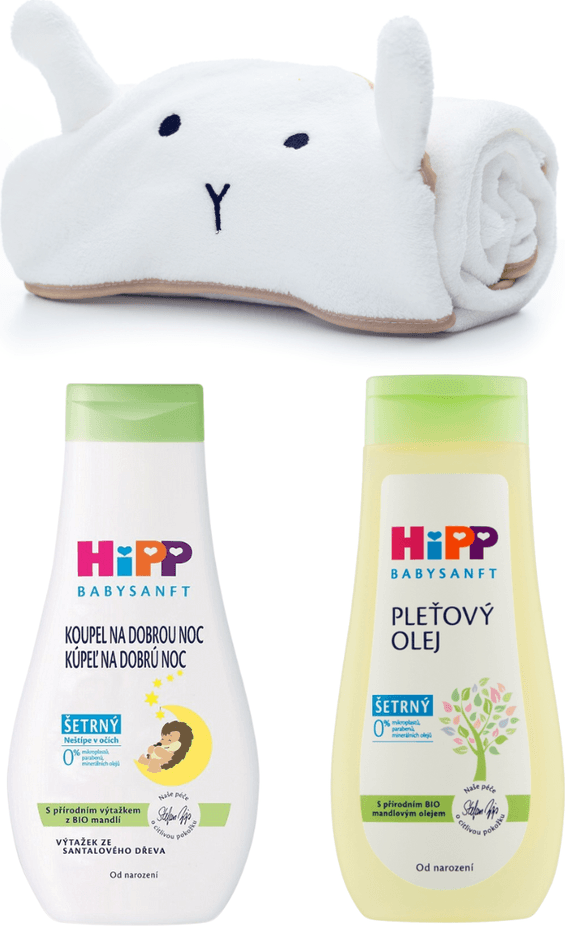Set detský uteráčik a kozmetika Hipp + Elmex balíček k nákupu